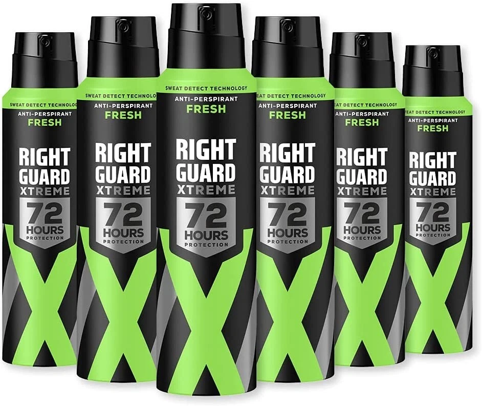 Right Guard Anti-Perspirant Deodorant Aerosol Xtreme Fresh 150ml x 6