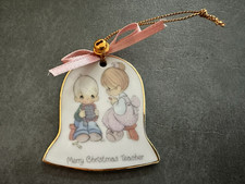 1987 Precious Moments "Merry Christmas, Teacher" Ornament
