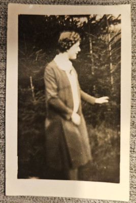 Woman Maid Girl, Walking Through The Woods, (8x5) Original Photo