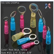 Heat Shrink Ring Terminals Copper Wire Crimp Connectors Assortment Waterproof