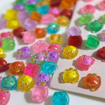 50 PCs 3D Mini Crab Nail Art Charms Summer Ocean Crab Nageldekoration !~