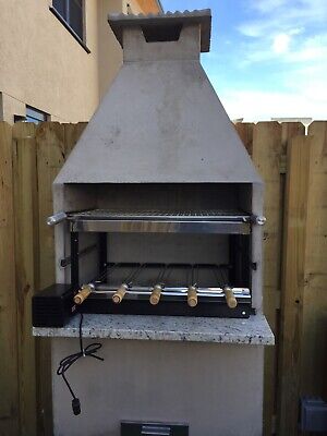 Brazilian Rotisserie BBQ Grill 5 Skewers Churrasqueira Giragrill 5