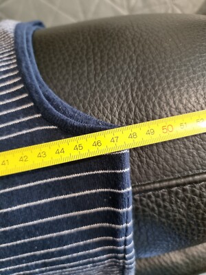 Top Sans Manches Rayé Marin Xandres Belgium - Taille L (équivalent 40) - Maille Marine - Occasion Très Bon état