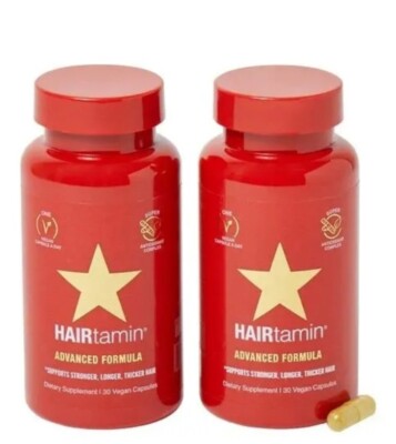 HAIRtamin Advanced Formula 60 Kapseln fördern gesundes Haarwachstum! Vegan 2x30*