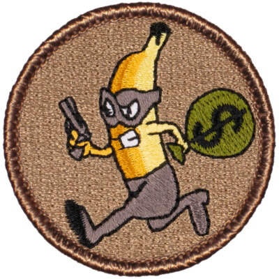 Banana Bandit Patrol Patch - 2'' Round Embroidered Patch