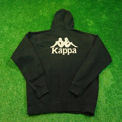Pull à capuche homme Kappa extra large noir à capuche imprimé graphique deux ... - Photo 1/4