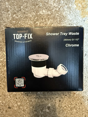 Top Fix Chrom Duschwanne Ablaufgarnitur mit Winkel