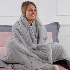 OHS Teddy Fleece Weighted Blanket Sensory Sleep Therapy Anxiety Throw