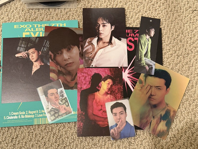 EXO EXIST 7th Album CD SM Entertainment 2023 K-Pop Photo Cards Cardboard Sleeve