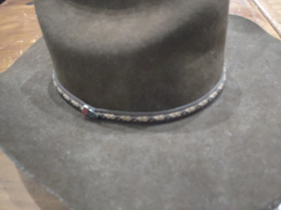 Sombrero de Vaquero Justin Buster Chocolate Usado 7 1/4 58 Foto 4 de 4