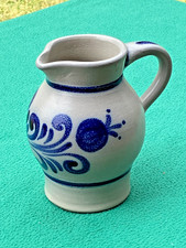 Vintage Merkelbach Blue Salt Glazed Stoneware Jug Pitcher 300ml German Made VGC