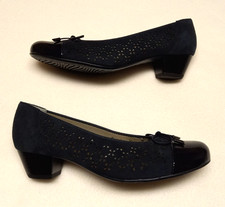 Süße Damen Leder Pumps Dunkelblau Gr.39 (6) von Ara mit Luftpolster