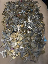 3 Lbs Bulk lot of Lost Brass Keys - All kinds House Car Office Postal Specialty