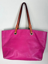 Cartera de Mano Shopper Vintage Y2k Dooney & Bourke Rosa/Tostado Textura Ondulada Cuero