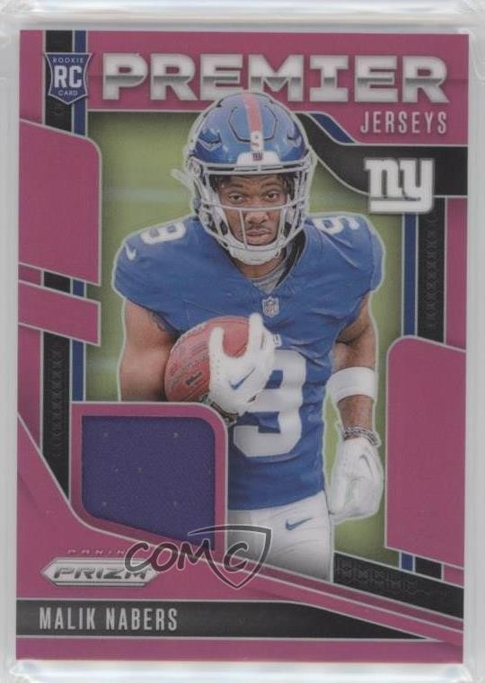 2024 Panini Prizm Premier Jerseys Pink Prizm Malik Nabers #PJ-MNS 0u2j