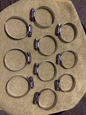 All 300 SS Lot of 10 Tridon Hose Clamps Size #28 / 32-57mm 1-1/4 - 2-1/4"