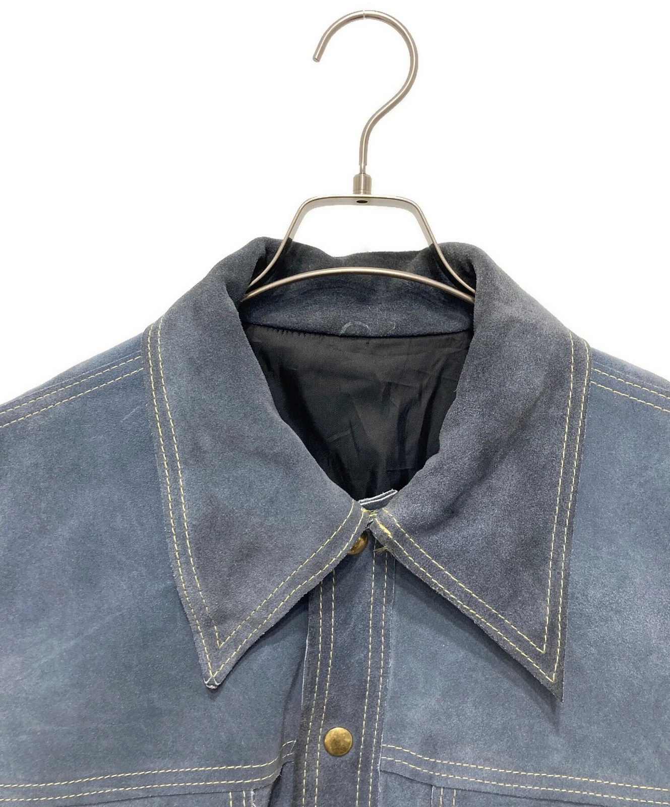 Buckboard Suede Leather Jacket Men's Size 48 Blue image 4
