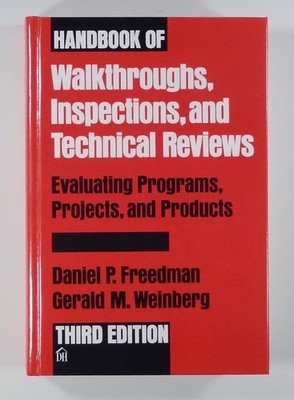 1990 HANDBOOK OF WALKTHROUGHS INSPECTIONS TECHNICAL REVIEWS software management