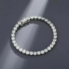 10Ct Round Cut Lab Created Diamond Women's Tennis Bracelet 14K White Gold