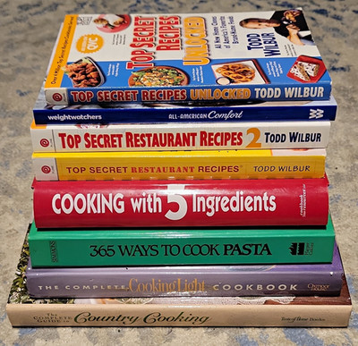 Todd Wilbur Top Secret Restaurant Recipes Lot of 8 + Pasta, 5 Ingredients, WW