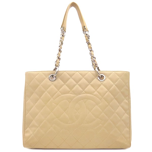 Chanel Matelasse GST Beige Tote Bag with CC Mark