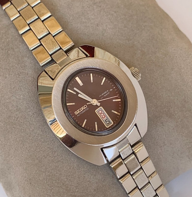 Rare Vintage Seiko Lady Hi-Beat 2206-7000 Automatic Watch 1970's Tonneau Pink