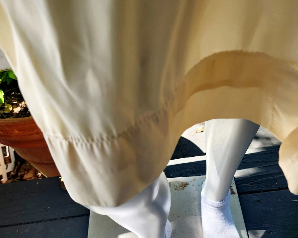 60-70-х годов ручной работы слоновой кости белый полный скольжения платье (см. фотографии для измерения) - Изображение 3 из 4