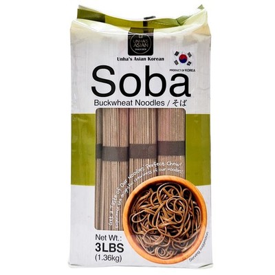 Unha's Japanese Soba Noodles, Air Dried 47.97 Ounce (Pack of 1), Brown 