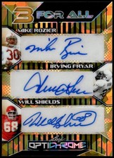 2025 Leaf Optichrome Mike Rozier Irving Fryar Will Shields Auto Gold #/1 F3