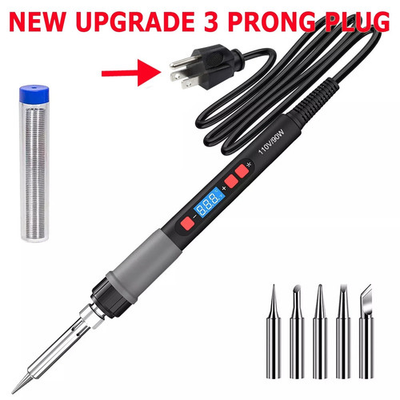 #ad 90W Digital Electric Soldering Iron Kit Tempe Adjustable Welding Tool Solder Gun $9.99