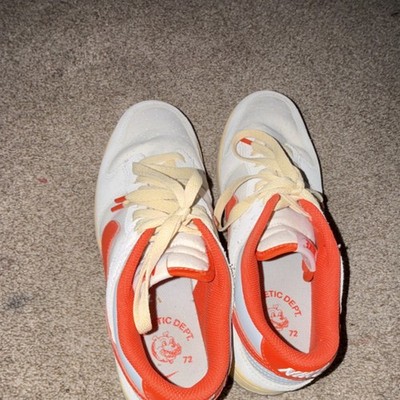 Nike Dunk Low White Orange Low Top Athletic Sneaker Basketball Casual