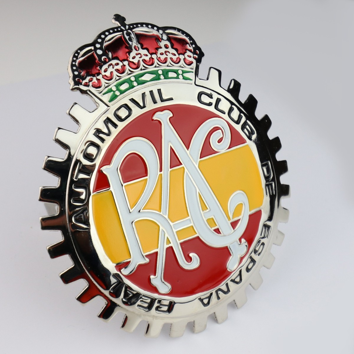 RAC Royal Automovil Club de Espana Spain Grill Badge 1960s VINTAGE