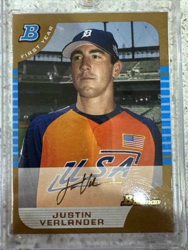 Justin Verlander #129 2005 Bowman Draft Picks card