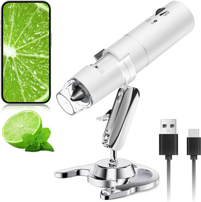 Wireless Digital Microscope,  50X-1000X Magnification Wifi Pocket Handheld Micro