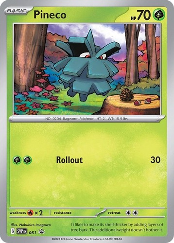 Pokemon Pineco (61/296) Scarlet & Violet Black Star Promos LP HOLO