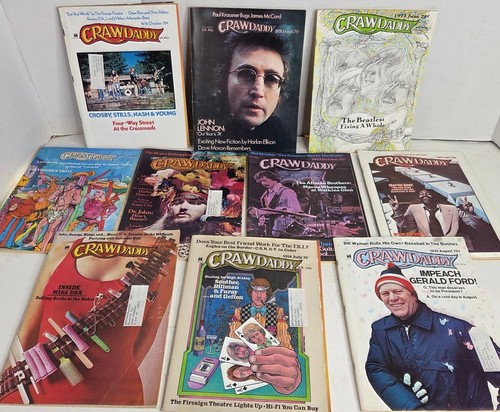 Crawdaddy Magazines from 1973 and 1974 pick one or more ship's only $4.95