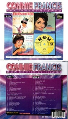CONNIE FRANCIS-ORIGINAL 3 GREATEST HITS LPS + 15 RARITIES-20 STEREO DEBUTS-2 CDs