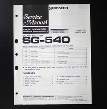 Equalizzatore grafico originale PIONEER SG-540 manuale di servizio o46