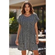Style & Co Marled Knit Sweater Dress XL Cable Knit Pocket Dress Gray