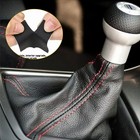 Manual Gear Stick Shift Universal PU Leather Car Knob Cover Boot Gaiter Black