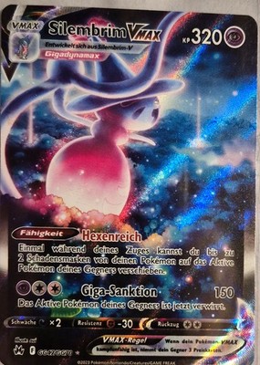 Silembrim VMAX Alternative Art Pokemon Karte Deutsch GG47/GG70 Zenit der Könige