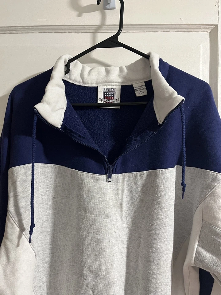 Sudadera De Colección Claybrooke Sport Cuarto Cremallera Talla XL - Bloque de Color Foto 4 de 4