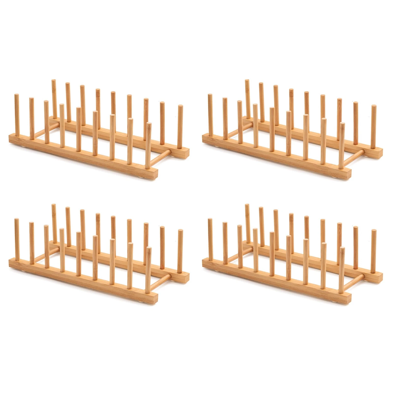 Bamboo Dish Drying Rack for Kitchen Counter and Cabinet, Dish/Book/Plate/Bowl...