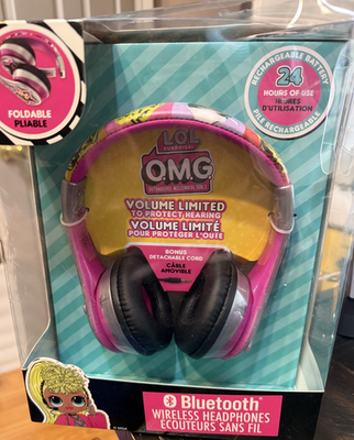 #ad eKids LOL Surprise Kids Bluetooth Headphones Wireless Microphone New $24.99