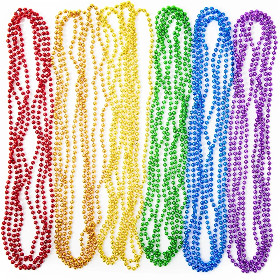 Paquete de 72 cuentas coloridas para fiestas - Mardi Gras como, Pascua, graduación, Eid y más Foto 2 de 4