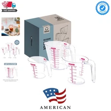 Easy Read 3-Piece Liquid Measuring Cup Set - BPA-Free & Colorful Design