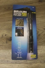 Braun - 450 Lumen Pocket Rechargeable Pen Light With 230 Ft Range