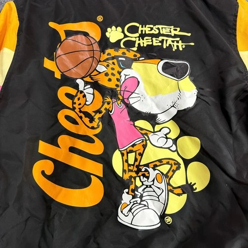 Cheetos Chester Cheetah Colorblock Windbreaker Jacket Small 1/4 Zip Pink Black image 6