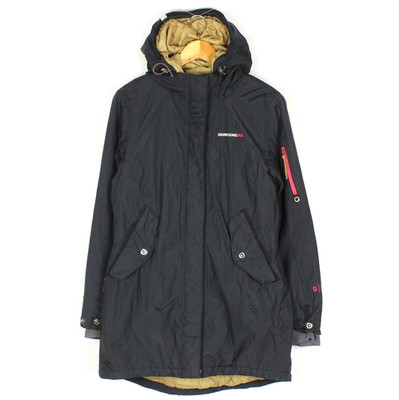 DIDRIKSONS Women's Jacket Size 36 S Hooded Insulated Full Zip Black