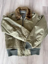 Buzz Rickson's B-10 Military Jacket Flight Jacket Men's Olive Green Size 40 Used